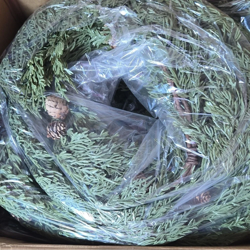 WBHome Artificial Green Christmas Garland 9 ft 2-Pack Plastic‎ CGL-2314-90-2PCS